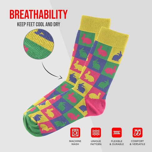 Easter Socks - Novelty Unisex Sock Set, Unique Designs And Fun Patterns in Kuwait