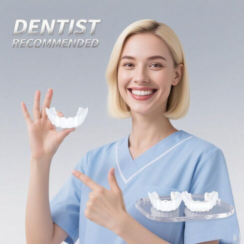 2 Pairs Flexible Smile Enhancement, Adjustable Comfort Fit, Unisex Reusable Daily Set Teeth Whitening Kits (White1) in Kuwait
