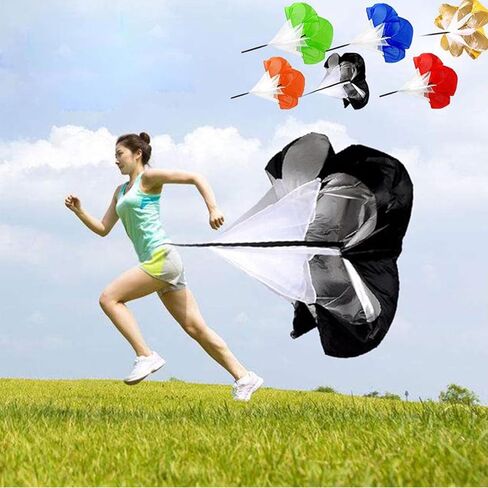 Speed Resistance Parachute, Adjustable Waist Strap 360 Degree Rotation Coated Mesh Cloth for Acceleration Training, with Lightweight Portable Design for Running Football Basketball in Kuwait