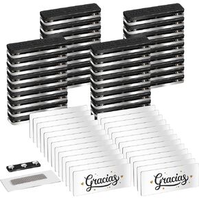 Censen 36 Pcs Name Tag Badge Blanks 1" x 3" Sublimation Name Tags Magnetic Name Tags Reusable Name Badge DIY Magnetic Name Badge Magnet Blank Name Tags Nametag Magnet Backing Usher Badges for Church