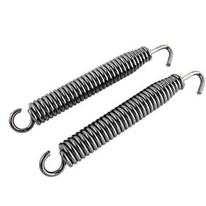 Outlaw Racing Stainless Steel Motorcycle Exhaust Pipe Muffler Springs Swivel Pair 83mm – Durable Stainless-Steel Construction – Full Support for Your Exhaust System