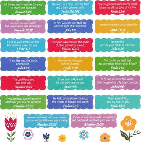 200 Pieces Scripture Inspirational Sticker Colorful Bible Verse Sticker Motivational Faith Decal Jesus Scalloped Seal for Christmas School Home Office Present Tag Spice Cup Bottle Decoration