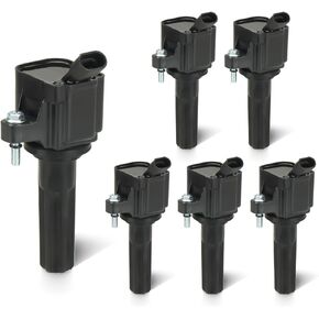 Set of 5 Ignition Coils Pack 5 Iridum Spark Plugs Compatible with Saab 9-7X Isuzu Ascender GMC Canyon Envoy XL, Chevy Colorado Trailblazer EXT, Hummer H3 H3T, Buick Rainier Replace UF497