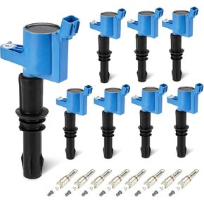 Set of 8 Ignition Coil Pack with 8 Spark Plugs Compatible with 2004-2008 Ford F-150 5.4L, 2005-2008 F-250 F-350 Super Duty Expedition Lincoln Mark LT Navigator 5.4L 6.8L Replace C1541 DG511 in Saudi Arabia