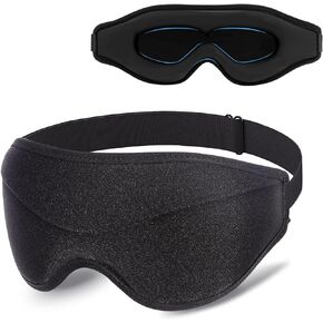 Eye Mask for Sleeping Blackout - AUPHIL 3D Contoured Eye Cover Blindfold Sleeping Mask, Zero Pressure Eye Cup Sleep Mask for Women Men Side Sleeper 100% Light Blocking, Eye Mask for Travel Flight Nap