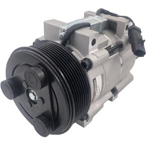 A/C AC air condition compressor with Clutch L6 5.9L 6.7L compatible with Dodge 06-09 Ram 2500 3500 Pickup / 05-08 Ram 4000/08-10 Ram 4500 5500 06 07 08 09 10 (2006 2007 2008 2009 2010)