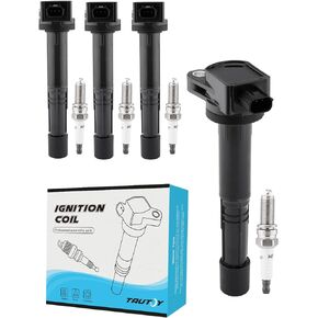 TAUTOY UF602 Ignition Coil Pack Spark Plug 4PCS 2.4L L4 For Acura ILX 2013-2015,TSX 2009-2014,For Honda Accord 2008-2012,For Civic 2012-2015,For Crosstour 2012-2014,For CR-V 2010-2014,5C1719
