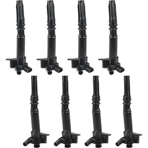 JDMON Ignition Coils Pack Replacement for F150 2010-2014 F250 F350 Super Duty 2011-2017 E350 Super Duty 2017 6.2L Repalce UF-631 UF-639 C1800 AL3Z-12029-B AL3Z-12029-A (4 Right and 4 Left)