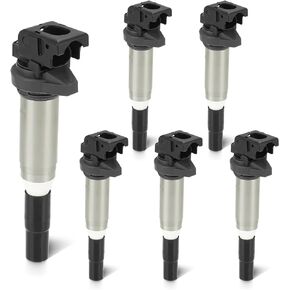Set of 6 Ignition Coil Pack Compatible with BMW 128I 135I 320I 323I 325CI 325I 325XI 328I 330I 528I 530XI 535I 740I X3 X5 X6 Z3 Z4, 2007-2010 Mini Cooper Replace UF592 C1638