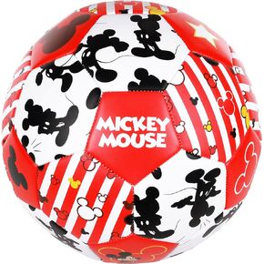 Capelli Sport Disney Mickey Mouse Size 5 Soccer Ball, I Heart Mickey Youth Kids Soccer Ball, Red
