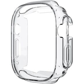 Generic حافظة TPU متوافقة مع Apple Watch Ultra 49MM، بدون واقي شاشة، حافظة TPU ناعمة، لـ IWatch Ultra/Ultra2، شفاف، 49 ملم