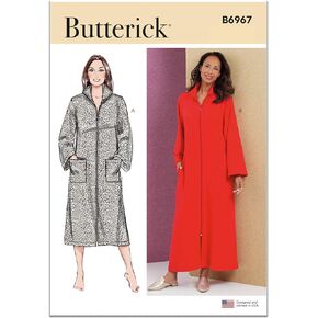 Butterick Misses' and Women's Loose-Fitting Robe Sewing Pattern Kit, Design Code B6967, Sizes XS-S-M-L-XL