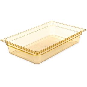Carlisle FoodService Products 10401B13 StorPlus High Heat Food Pan, 4" Deep, Full Size, Amber
