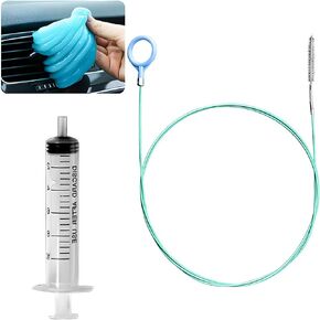 78 Inch Car Sunroof Drain Cleaning Tool, Auto Flexible Drain Brush Long Pipe Cleaners, Vehicle Tube Brush Slim Drain Dredging Tool, Universal for Sunroof Windshield Wiper Drain Hole