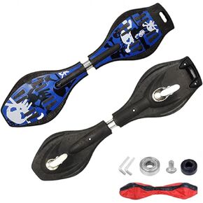 YEYGRIEM Rip Stick Skateboard, Compact and Lightweight Ripstick Deluxe Junior Caster Board with Illuminating Wheels and 360 Degree Casters for More Excitement and Fun for Adults, 29.1"*7.4"