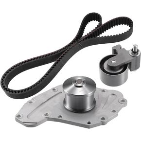 Motoforti Engine Timing Belt with Water Pump, Timing Belt Water Pump, for Dodge Charger 2006-2010, Metal Rubber, Black, 1 Set in Saudi Arabia
