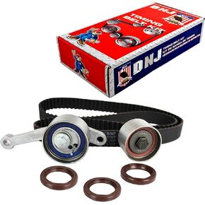 DNJ TBK151 Timing Belt Kit for 1995-2002 / Chrysler, Dodge, Jeep, Plymouth/Breeze, Caravan, Cirrus, Grand Caravan, Grand Voyager, Liberty, PT Cruiser, Sebring, Stratus, Voyager / 2.4L / DOHC / 16V