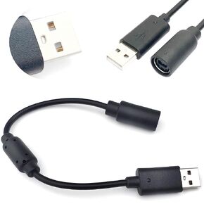Upgraded USB Breakaway Cable for Microsoft Xbox 360/Logitech G920, Dongle Adapter Extension Cord for Xbox 360 Wired Controller Game Guitar Hero Rock Band, Built-in Anti-Interference Ring