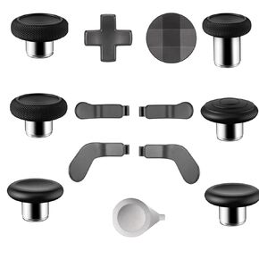 13Pcs Elite Controller Metal Thumbsticks Replacement for Xbox Elite Series 2, Joysticks Accessories for Xbox Elite 2, Elite Series 2 Core Controller Thumbsticks, Paddles, D-Pads, Tool (Black)