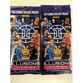 2021/22 Panini Illusions NBA Cello Value Fat Pack Lot of 2 Packs - 24 Trading Cards Total - 12 Cards Per Pack