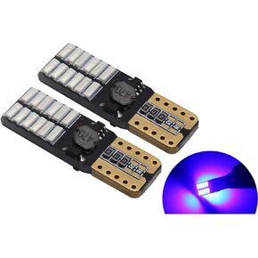 مصابيح YaaGoo Bright Dome Lights LED لخريطة الترخيص ومصابيح صندوق السيارة، خالية من الأخطاء في Canbus، T10 168 194، أزرق، قطعتان، حجم صغير الحجم