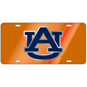 Craftique Auburn Tigers Orange Laser Cut License Plate