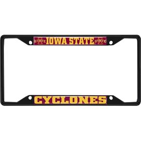 FANMATS 31255 Iowa State Cyclones Metal License Plate Frame Black Finish