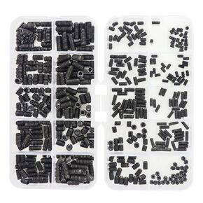 400 Pcs 20 Sizes, 4#-40 to 10#-32 Set Internal Hex Drive Cup-Point Set Screws Assortment Kit