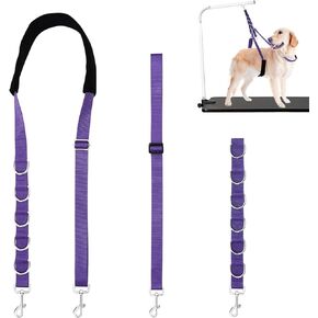 Dog Grooming Belly Strap Leash, Dog Grooming Arm Loop Extender Pet Bathing Restraint Band with 6D-Rings No Sit Haunch Holder for Small Medium Dog Hair Cutting Washing (Green)