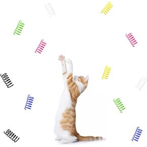 Andiker Cat Springs for Indoor Cats, 12Pc Cat Creative Toy to Kill Time&Keep Fit Interactive Cat Toy Black&White Springs Cat Toy for Biting(Black+White)