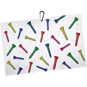barudan golf Lucky Golf Towel, On- Course Golf Accessories, Golf Towels for Golf Bags for Men, Poker Ace/Colorful Tees Golf Gifts for Dad (Ace)