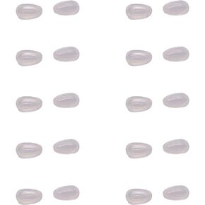 NicelyFit Lot of 10 Pairs Clear Nose Pads for Oakley Eyeglass Frames Keel Tincan Tinfoil Tailpin Caveat Feedback Holbrook Metal Tailback etc