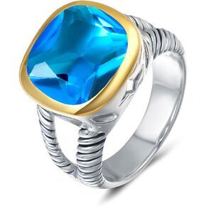 جوهرة الملتوية سلك كابل اثنين من لهجة Cusion قطع تشيكوسلوفاكيا بيان حلقة مصمم مستوحاة موضة الحب العتيقة النساء المجوهرات هدية in Kuwait