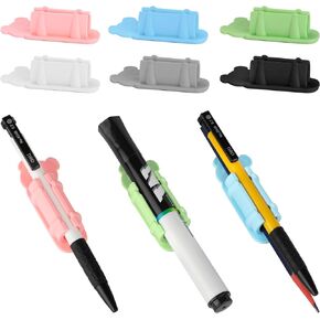 6PCS Adhesive Pencil and Pen Holder for Desk & Wall, Koala Shaped Silicone Marker and Pen Clip for Clipboard & Car, Teacher Supplies and Kids Desk Organizer Accessories