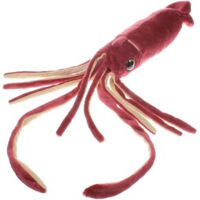 Nohito Large Giant Red Squid Stuffed Animal Plush Pillow Toy Realistic King Colossal Squid Octopus Cuttlefish Plushie Doll (Red, M)