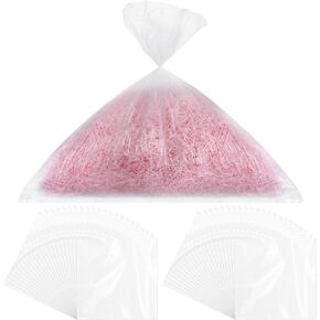 Dinifee 200 Pcs Shredder Bags 10 Gallon Size Clear Bag Fits Most 6 to 7 Gallon Size Shredders for Home Office Paper Trash