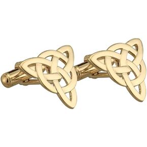 Tara Celtic Cufflinks Gold Plated Trinity Knot Made in Ireland
