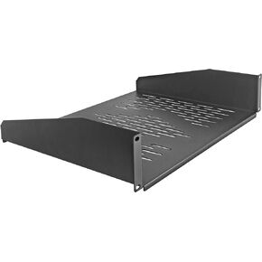 RIVECO 19" 2U Rack Shelf Server Cabinet Mount Vented Cantilever Tray for Network Equipment, 14 Inches 35 CM Depth, Black