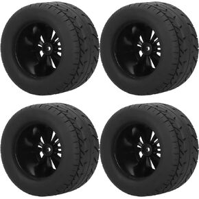110 RC Tires RC Wheel Tires, 4PCS 115mm Wheel Tires for Racing 110 RC Car Model, Black