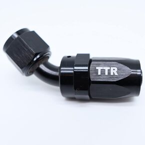 TT Racing Reusable Swivel Fitting Hose End Grade A Black for Oil Fuel Hose Line A40-001-04BK