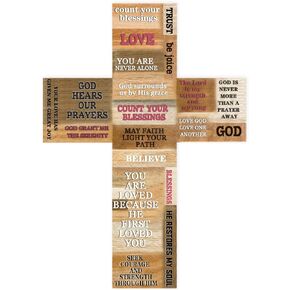 Be Still and Know That I Am God Wood Cross Wall Sign Plaque Farmhouse Living Room Home Decor Wood Wall Art Cross Plaque 10x14 inch