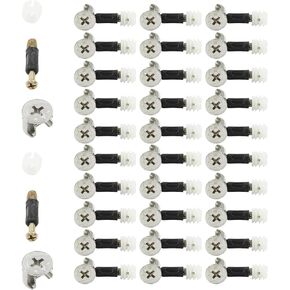 30 مجموعة من أدوات توصيل الأثاث 3 في 1، وتركيبات توصيل الأثاث مع وتد وصواميل ومسامير كام، 6 × 32 مم in Kuwait