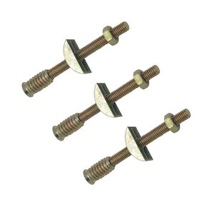 6 Pieces M8x100 mm Panel Furniture Wardrobe Four-in-one Connectors Fittings Table Bed Assembly Fasteners Bolts Nuts Threads Half Moon Spacers