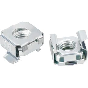 uxcell 50 Pack, M8 Cage Nut, Carbon Steel Zinc Plated for Server Shelf Cabinet