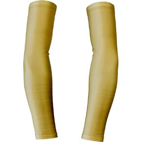 PAIR Metallic Gold Chrome Arm Sleeves for Sports - Youth & Adult