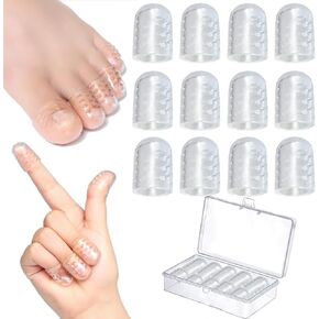 12 Pcs Pinky Toe Protectors Women, Small Gel Toe Covers Breathable Pinky Toe Cushion, Little Corn Pads for Fingers and Toes
