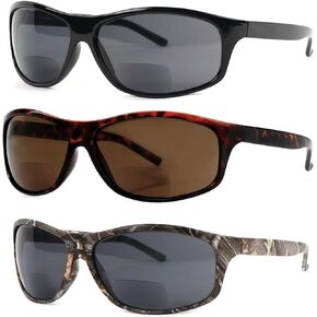3 Pack Bifocal Reading Sunglasses for Men and Women Sports Outdoor Driving Fishing Golf
