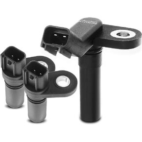 A-Premium 3-PC Engine Camshaft Crankshaft Position Sensors Compatible with Ford F-150, F-250, F-350 Super Duty, Mustang, Expedition, Explorer, E-150, E-250, E-350 Econoline, E-450 & Lincoln Navigator