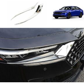 TUBAIZAI Car Accessories Compatible with Honda Accord 2023 2024 Headlight Head Light Lamp Eyebrow Cover Eyelids Moulding Trims ABS 2PCS(Glossy Black Style)