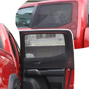LLKUANG 100% Protection from Bugs for Toyota Tacoma 2011-2020 Shade Breathable Mesh Car Curtains Door/Window Net Car Window Screens for Camping-2Pcs